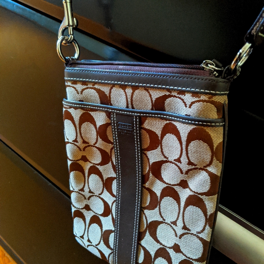 Coach satchel brown-mint
